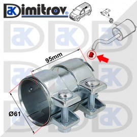 Двойна скоба ауспух Ø 61 x 95 mm Mercedes Sprinter